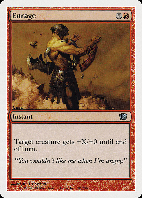 Eighth Edition - 185 - Enrage - Uncommon - R - Non-foil