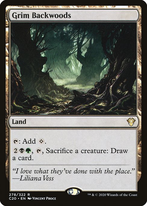 Commander 2020 - 278 - Grim Backwoods - Rare - C - Non-foil