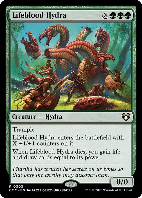Commander Masters - 303 - Lifeblood Hydra - Rare - G - Non-foil