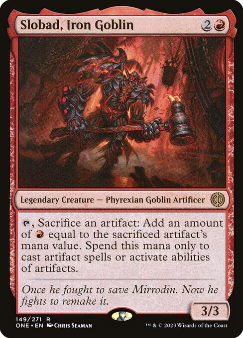 Phyrexia: All Will Be One - 149 - Slobad, Iron Goblin - Rare - R - Foil