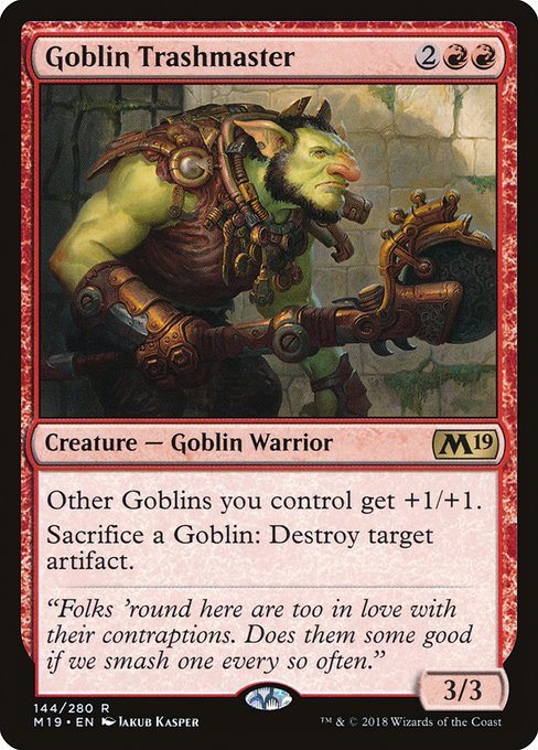 Core Set 2019 - 144 - Goblin Trashmaster - Rare - R - Non-foil