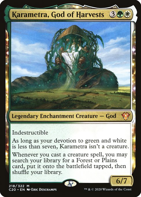 Commander 2020 - 218 - Karametra, God of Harvests - Mythic - WG - Non-foil
