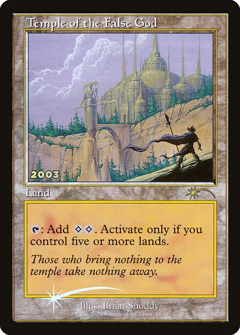 30th Anniversary Play Promos - 11 - Temple of the False God - Rare - C - Foil - Datestamped Promo
