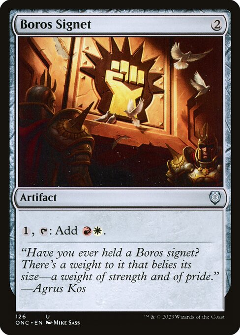 Phyrexia: All Will Be One Commander - 126 - Boros Signet - Uncommon - C - Non-foil