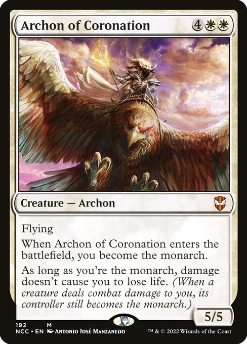 New Capenna Commander - 192 - Archon of Coronation - Mythic - W - Non-foil