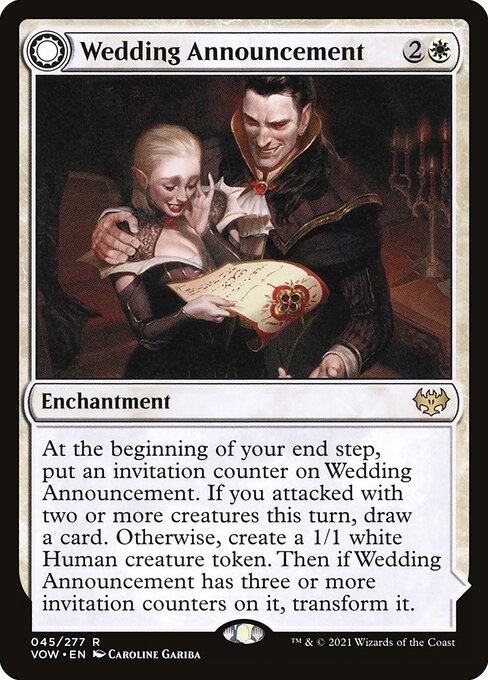 Innistrad: Crimson Vow - 45 - Wedding Announcement // Wedding Festivity - Rare - C - Foil