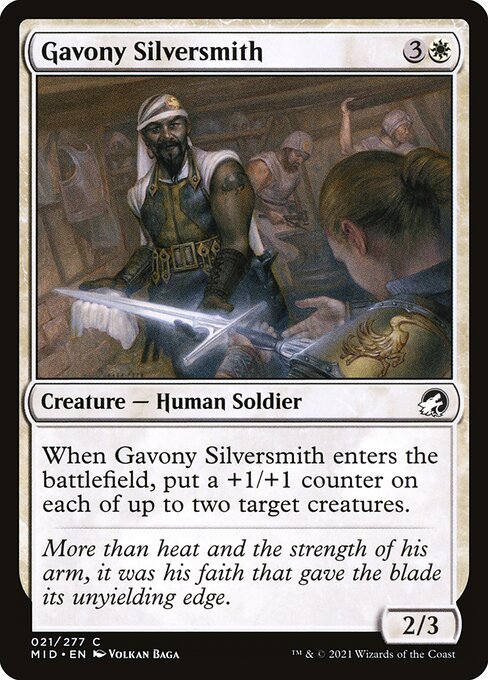 Innistrad: Midnight Hunt - 21 - Gavony Silversmith - Common - W - Foil