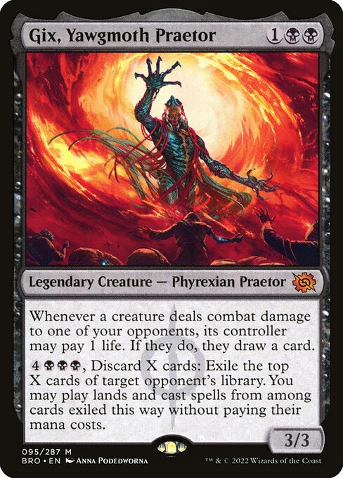 The Brothers' War - 95 - Gix, Yawgmoth Praetor - Mythic - B - Foil