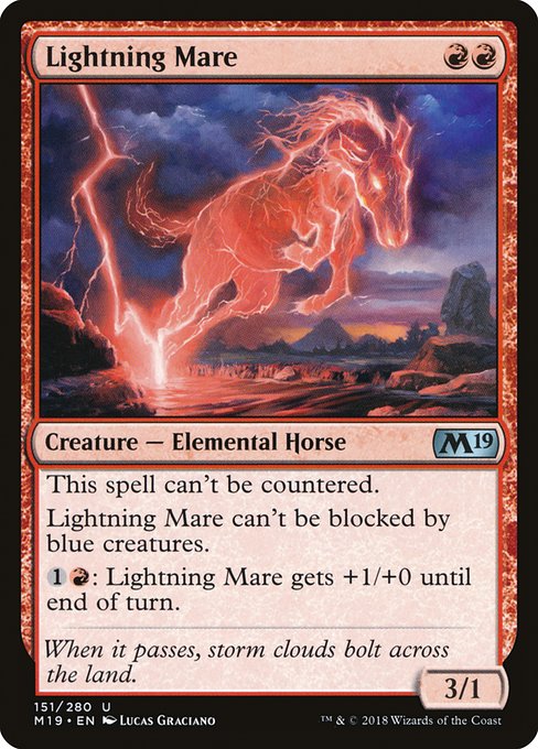 Core Set 2019 - 151 - Lightning Mare - Uncommon - R - Non-foil