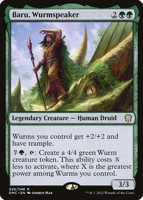 Dominaria United Commander - 26 - Baru, Wurmspeaker - Rare - G - Non-foil