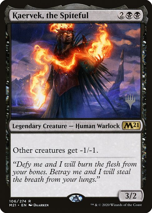 Core Set 2021 Promos - 106p - Kaervek, the Spiteful - Rare - B - Non-foil - Promo