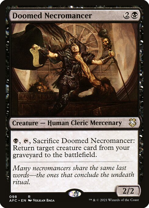 Forgotten Realms Commander - 98 - Doomed Necromancer - Rare - B - Non-foil