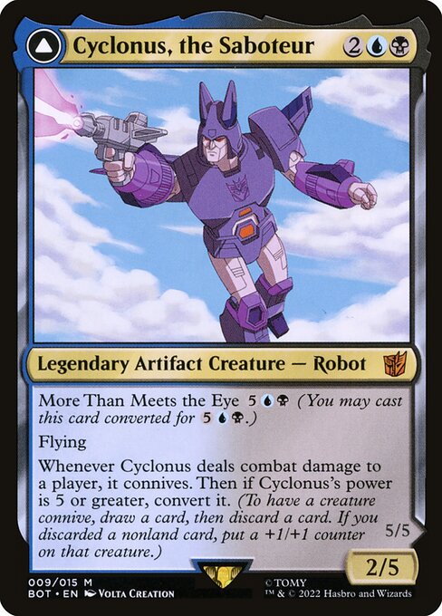Transformers - 9 - Cyclonus, the Saboteur // Cyclonus, Cybertronian Fighter - Mythic - C - Non-foil