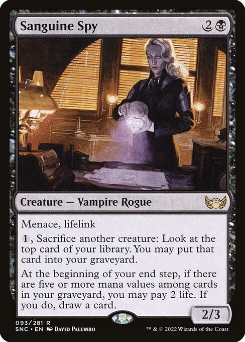 Streets of New Capenna - 93 - Sanguine Spy - Rare - B - Non-foil