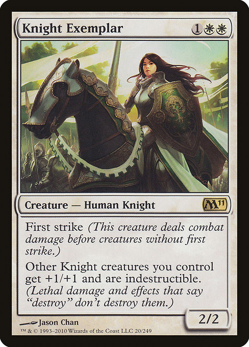 Magic 2011 - 20 - Knight Exemplar - Rare - W - Non-foil