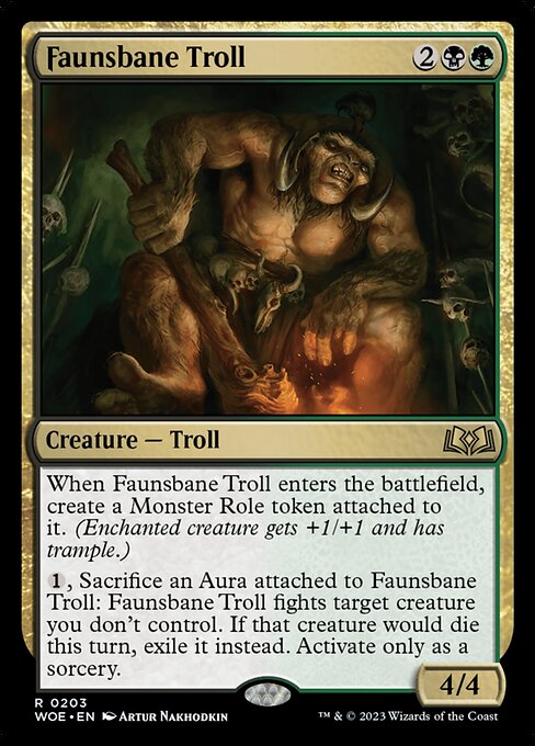 Wilds of Eldraine - 203 - Faunsbane Troll - Rare - BG - Non-foil