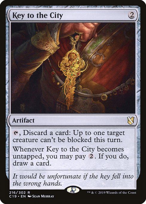 Commander 2019 - 216 - Key to the City - Rare - C - Non-foil