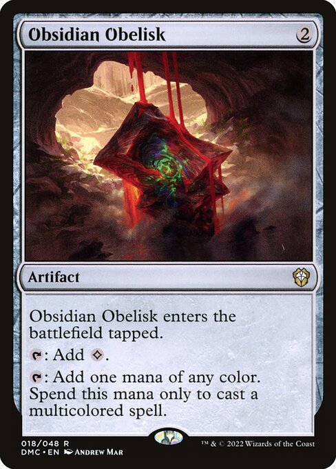 Dominaria United Commander - 18 - Obsidian Obelisk - Rare - C - Non-foil