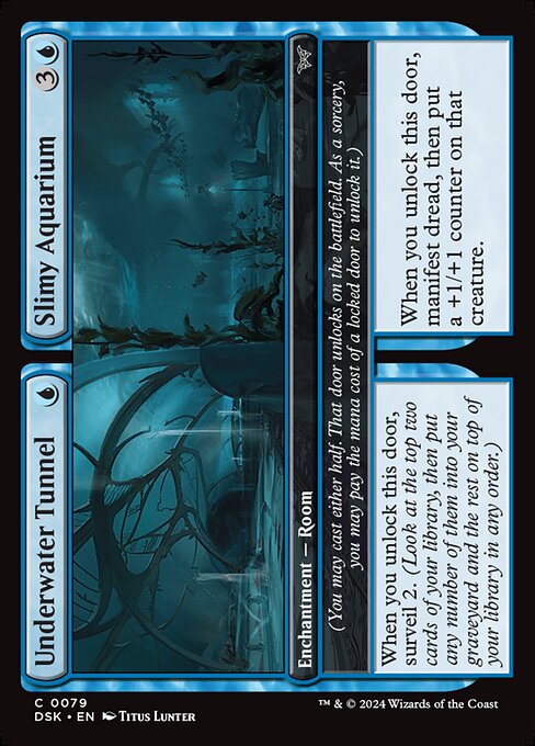 Duskmourn: House of Horror - 79 - Underwater Tunnel // Slimy Aquarium - Common - U - Non-foil