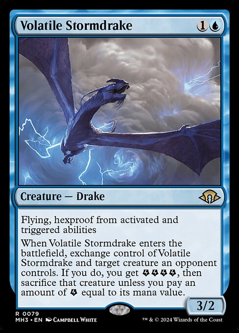 Modern Horizons 3 - 79 - Volatile Stormdrake - Rare - U - Non-foil