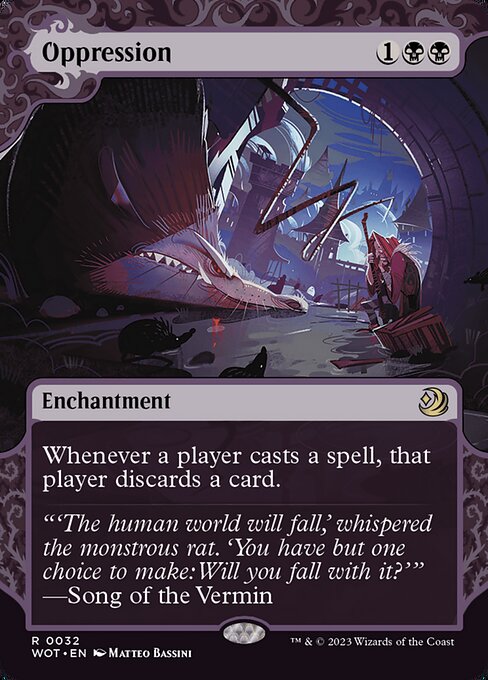 Wilds of Eldraine: Enchanting Tales - 32 - Oppression - Rare - B - Non-foil