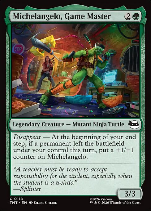 Teenage Mutant Ninja Turtles - 118 - Michelangelo, Game Master - Common - G - Non-foil