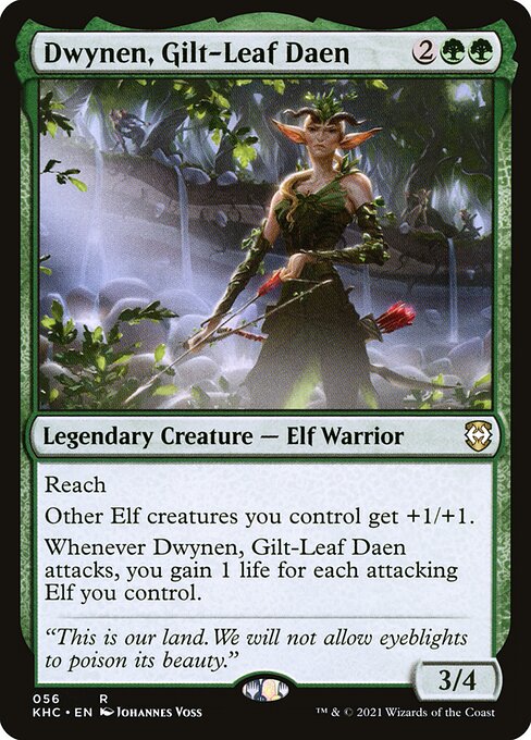 Kaldheim Commander - 56 - Dwynen, Gilt-Leaf Daen - Rare - G - Non-foil