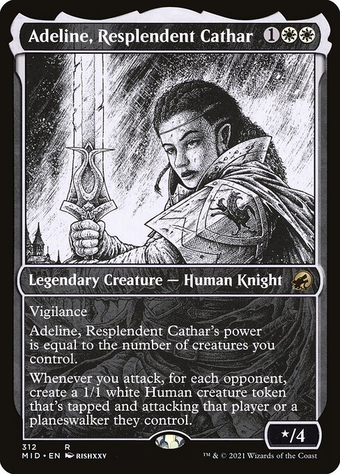 Innistrad: Midnight Hunt - 312 - Adeline, Resplendent Cathar - Rare - W - Non-foil