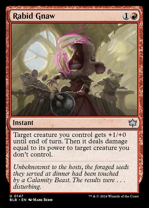 Bloomburrow - 147 - Rabid Gnaw - Uncommon - R - Foil