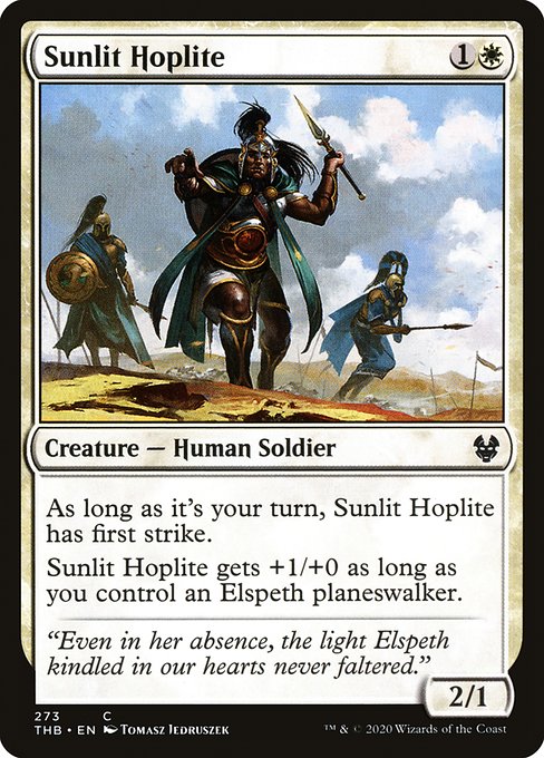 Theros Beyond Death - 273 - Sunlit Hoplite - Common - W - Non-foil