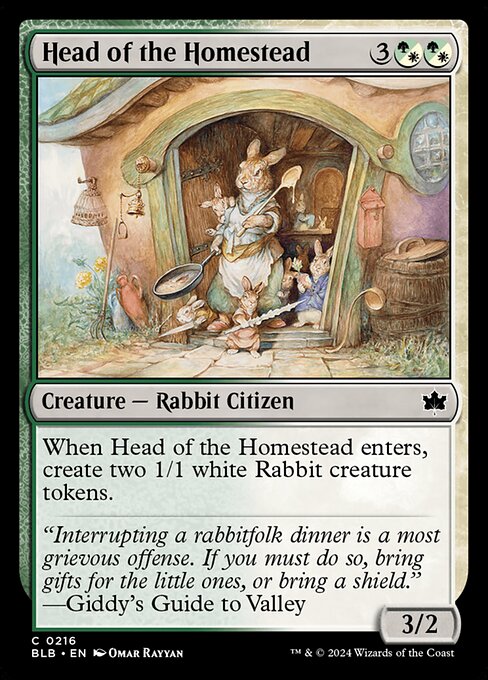 Bloomburrow - 216 - Head of the Homestead - Common - WG - Foil
