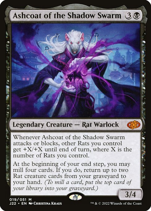 Jumpstart 2022 - 19 - Ashcoat of the Shadow Swarm - Mythic - B - Non-foil