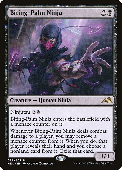 Kamigawa: Neon Dynasty - 88 - Biting-Palm Ninja - Rare - B - Foil
