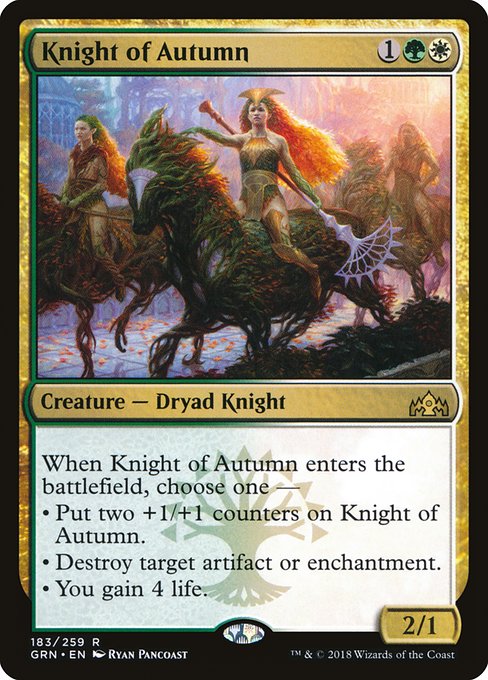 Guilds of Ravnica - 183 - Knight of Autumn - Rare - WG - Non-foil