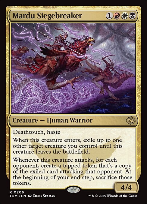 Tarkir: Dragonstorm - 206 - Mardu Siegebreaker - Rare - Multi - Foil