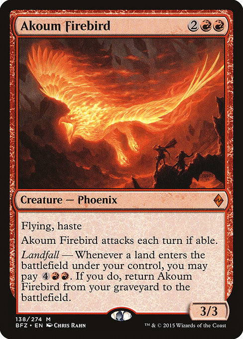 Battle for Zendikar - 138 - Akoum Firebird - Mythic - R - Non-foil