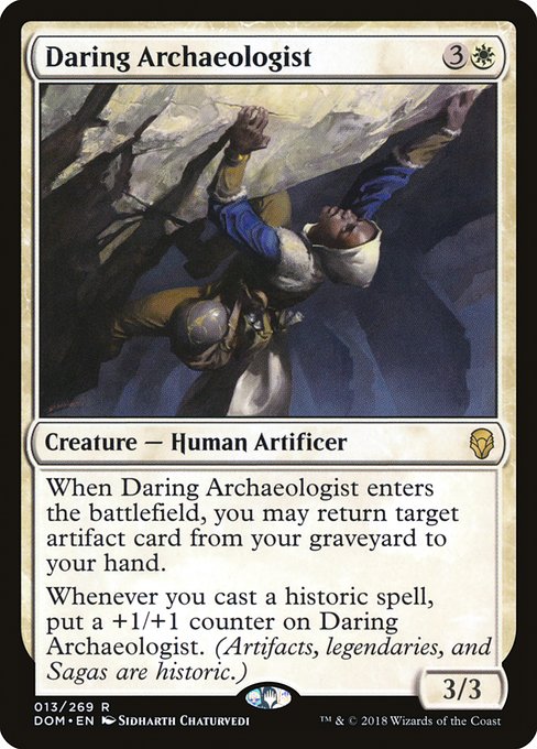 Dominaria - 13 - Daring Archaeologist - Rare - W - Foil