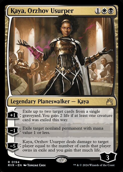 Ravnica Remastered - 194 - Kaya, Orzhov Usurper - Rare - WB - Foil