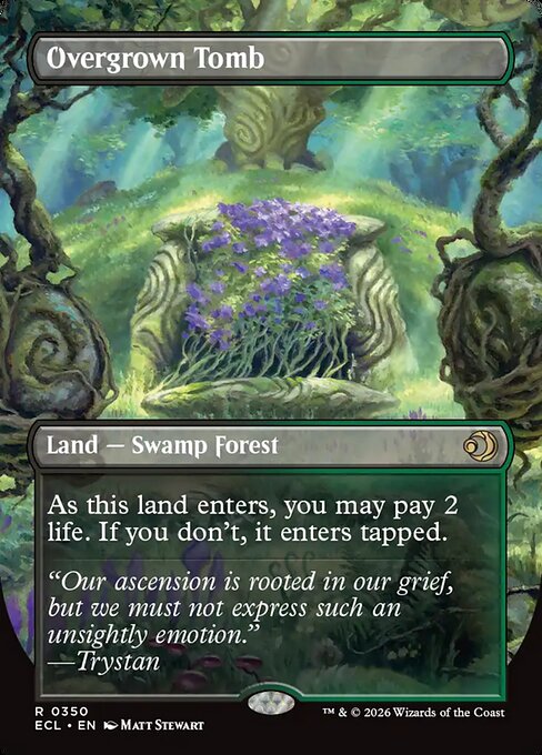 Lorwyn Eclipsed - 350 - Overgrown Tomb // Overgrown Tomb - Rare - C - Non-foil