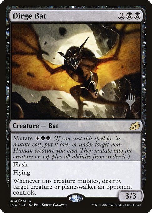 Ikoria: Lair of Behemoths Promos - 84p - Dirge Bat - Rare - B - Non-foil - Promo