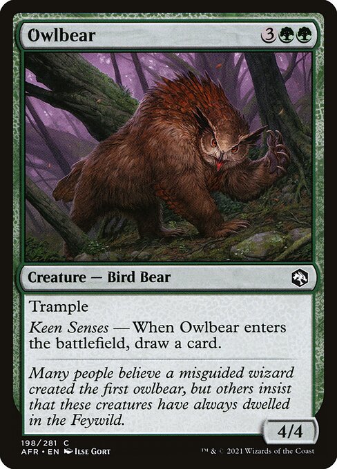 Adventures in the Forgotten Realms - 198 - Owlbear - Common - G - Non-foil