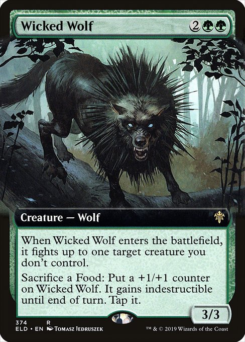 Throne of Eldraine - 374 - Wicked Wolf - Rare - G - Non-foil