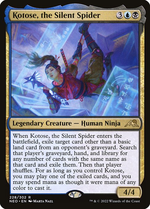 Kamigawa: Neon Dynasty - 228 - Kotose, the Silent Spider - Rare - UB - Non-foil
