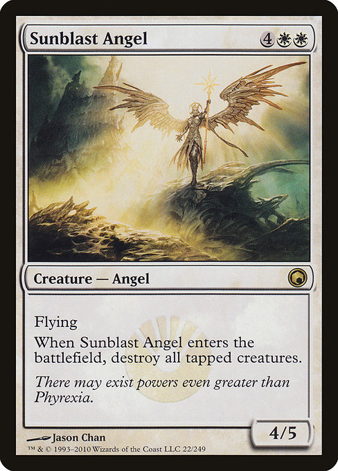 Scars of Mirrodin - 22 - Sunblast Angel - Rare - W - Non-foil