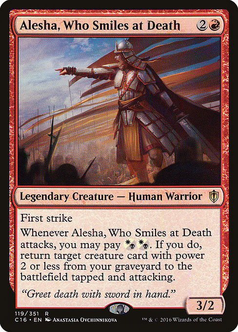 Commander 2016 - 119 - Alesha, Who Smiles at Death - Rare - R - Non-foil