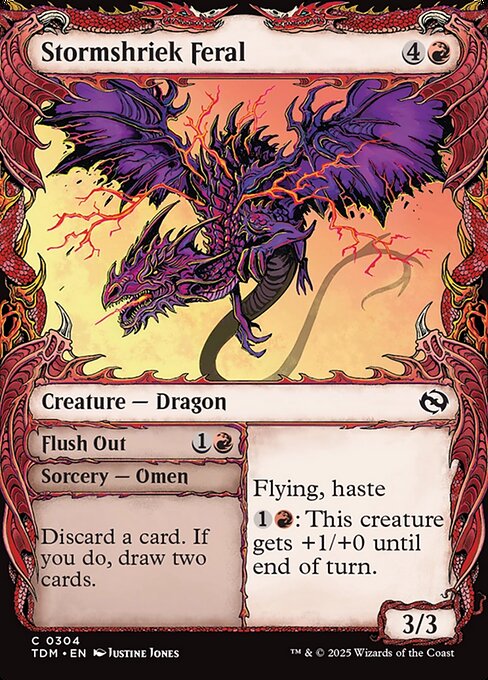 Tarkir: Dragonstorm - 304 - Stormshriek Feral // Flush Out - Common - R - Non-foil