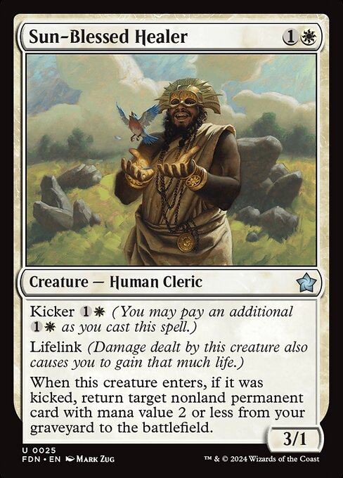 Foundations - 25 - Sun-Blessed Healer - Uncommon - W - Non-foil