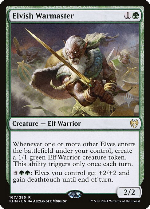 Kaldheim Promos - 167p - Elvish Warmaster - Rare - G - Foil - Promo