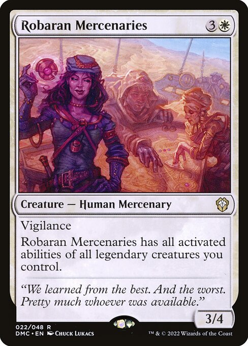 Dominaria United Commander - 22 - Robaran Mercenaries - Rare - W - Non-foil