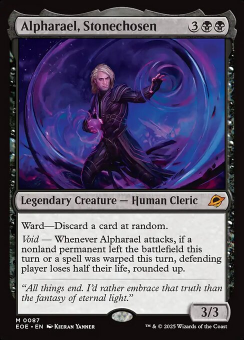 Edge of Eternities - 87 - Alpharael, Stonechosen - Mythic - B - Foil